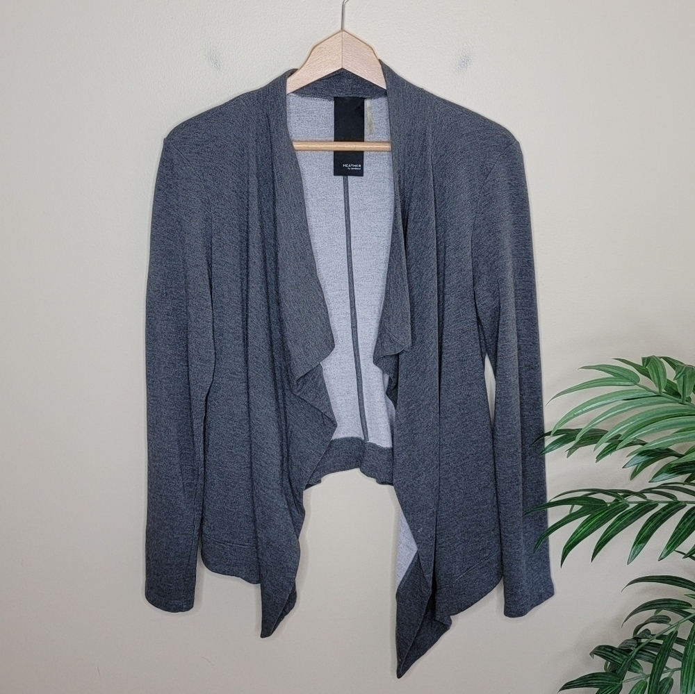 Heather by Bordeaux | Draped Open Front Cardigan Jacket Size Medium